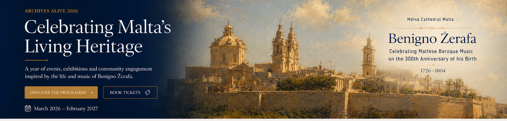 Oil painting of Mdina Cathedral at golden hour